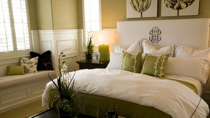 Modern luxury home bedroom.